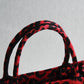 DO1286 Book Tote BIG size 41.5cm 36.5cm Embroidery LOGO red Handbag maroon-3