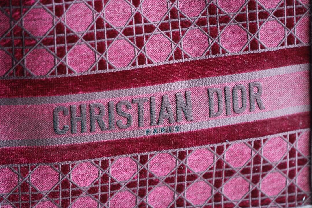 DO1286 Book Tote BIG size 41.5cm 36.5cm Embroidery LOGO red Handbag rose red