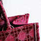 DO1286 Book Tote BIG size 41.5cm 36.5cm Embroidery LOGO red Handbag rose red