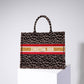 DO1286 Book Tote BIG size 41.5cm 36.5cm Embroidery LOGO red Handbag Beige Mizza