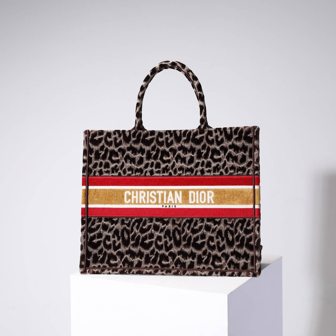 DO1286 Book Tote BIG size 41.5cm 36.5cm Embroidery LOGO red Handbag Beige Mizza