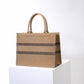 DO1286 Book Tote BIG size 41.5cm 36.5cm Embroidery LOGO red Handbag grey-4