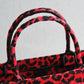 DO1286 Book Tote BIG size 41.5cm 36.5cm Embroidery LOGO red Handbag maroon-3