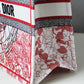 DO1286 Book Tote BIG size 41.5cm Embroidery LOGO red Handbag