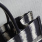 DO1286 Book bag Tote Embroidery 36.5cm 41.5cm Handbag black and white