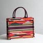 DO1286 Book bag Tote Embroidery 36.5cm 41.5cm Handbag red-3