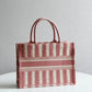 DO1286 Book bag Tote Embroidery 36.5cm 41.5cm Handbag red white-2