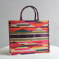DO1286 Book bag Tote Embroidery 36.5cm 41.5cm Handbag red-3