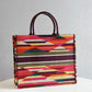 DO1286 Book bag Tote Embroidery 36.5cm 41.5cm Handbag red-3