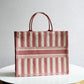 DO1286 Book bag Tote Embroidery 36.5cm 41.5cm Handbag red white-2