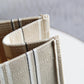 DO1286 Book bag Tote Embroidery Khaki 36.5cm 41.5cm Handbag