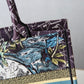 DO1286 Book bag Tote Embroidery blue white 36.5cm 41.5cm Handbag
