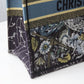 DO1286 Book bag Tote Embroidery blue white 36.5cm 41.5cm Handbag