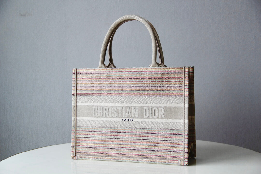DO1286 Book bag Tote Embroidery pink white 36.5cm 41.5cm Handbag