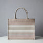 DO1286 Book bag Tote Embroidery pink white 36.5cm 41.5cm Handbag
