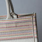 DO1286 Book bag Tote Embroidery pink white 36.5cm 41.5cm Handbag
