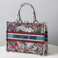 DO1286 Book bag Tote Embroidery red printing 36.5cm 41.5cm Handbag