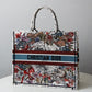 DO1286 Book bag Tote Embroidery red printing 36.5cm 41.5cm Handbag