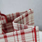 DO1286 Book bag Tote Embroidery red white 36.5cm 41.5cm Handbag