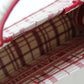DO1286 Book bag Tote Embroidery red white 36.5cm 41.5cm Handbag