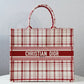DO1286 Book bag Tote Embroidery red white 36.5cm 41.5cm Handbag