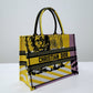 DO1286 Book bag Tote Embroidery yellow 36.5cm 41.5cm Handbag