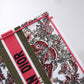 DO1286 Book Tote big size 36.5cm 41.5cm Oblique Embroidery white red-2