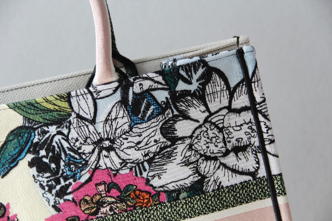 DO1286 Book Tote big size MINI 36.5CM 41.5CM pink grey
