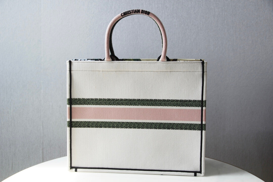 DO1286 Book Tote big size MINI 36.5CM 41.5CM pink grey