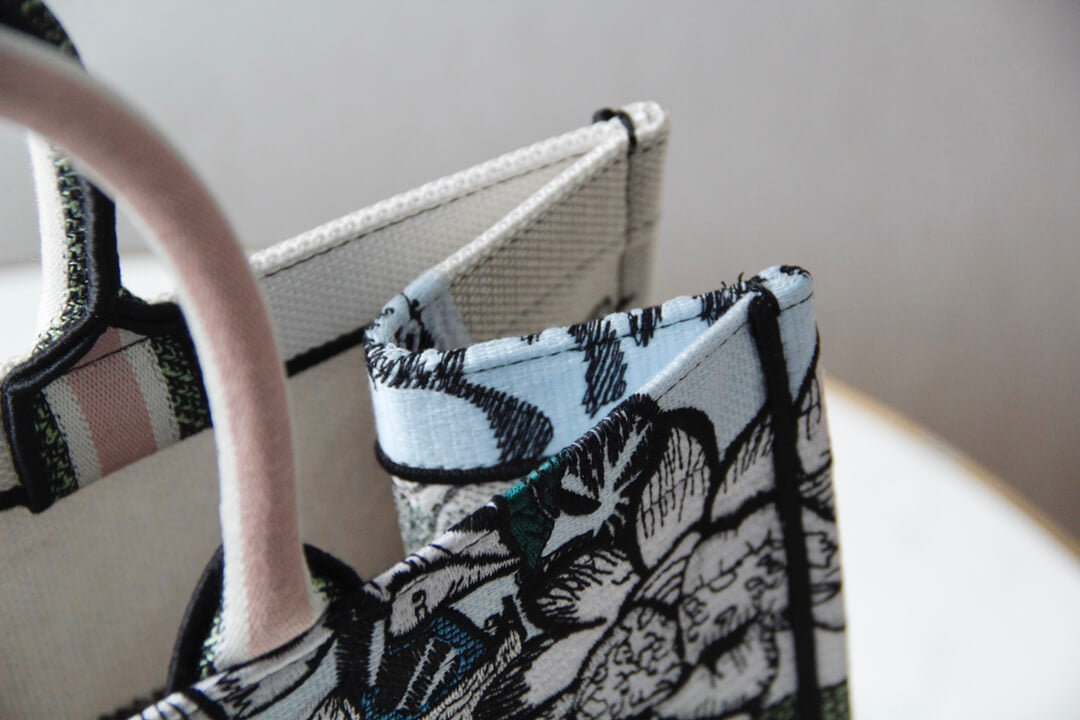 DO1286 Book Tote big size MINI 36.5CM 41.5CM pink grey