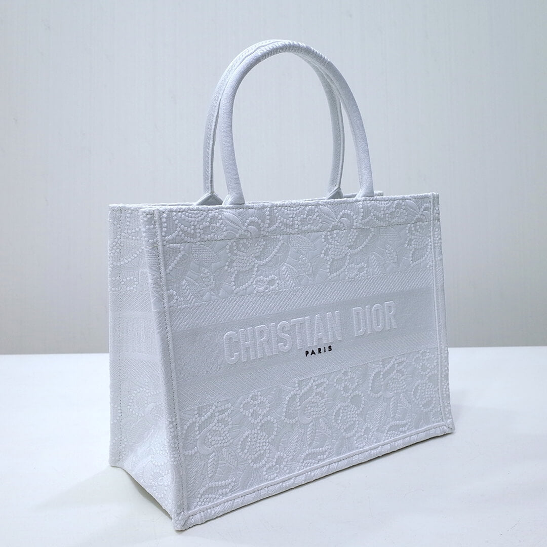 DO1286 Book Tote big size MINI 36.5CM 41.5CM white-3