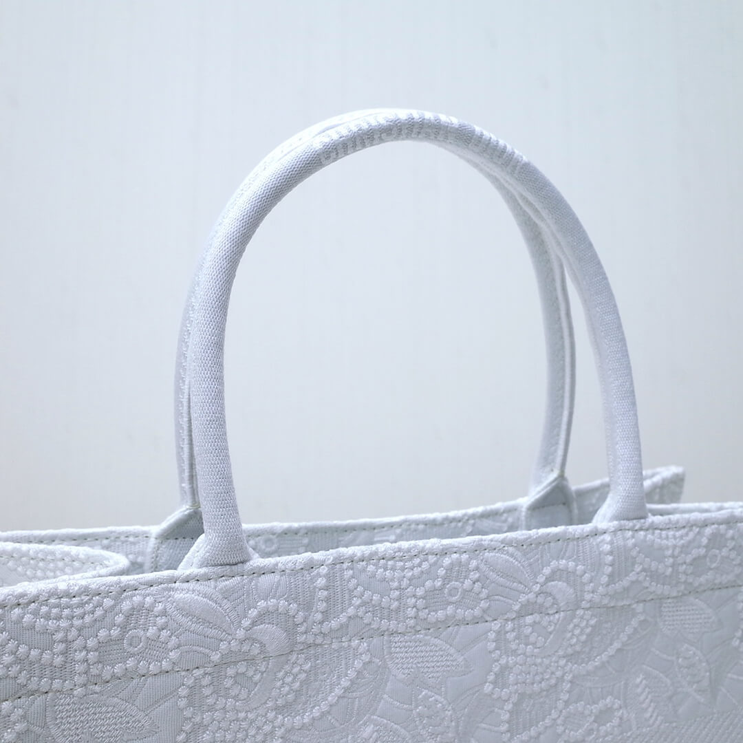 DO1286 Book Tote big size MINI 36.5CM 41.5CM white-3
