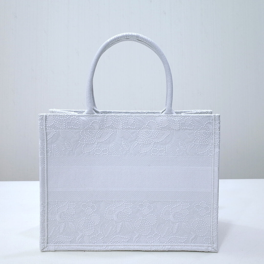DO1286 Book Tote big size MINI 36.5CM 41.5CM white-3