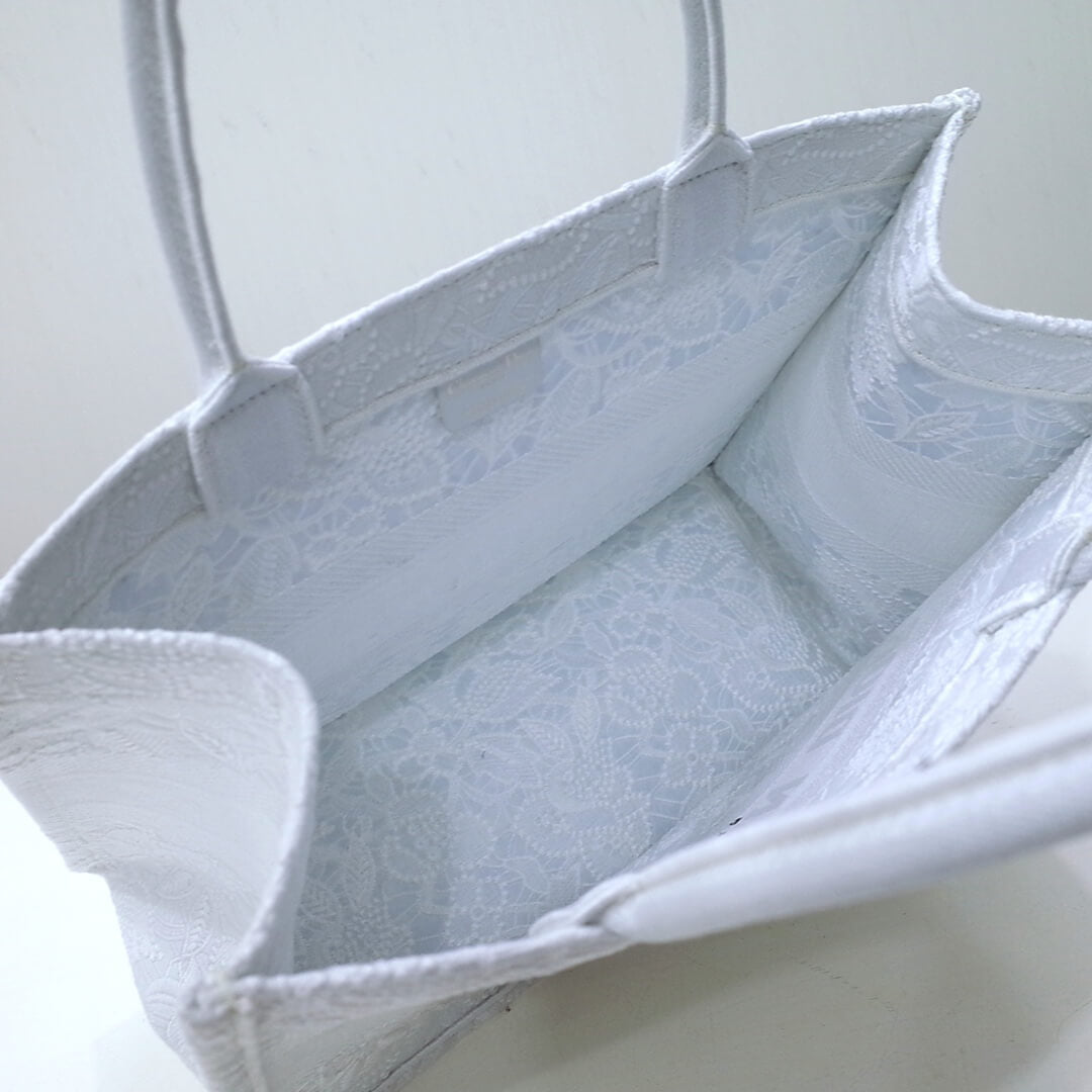 DO1286 Book Tote big size MINI 36.5CM 41.5CM white-3