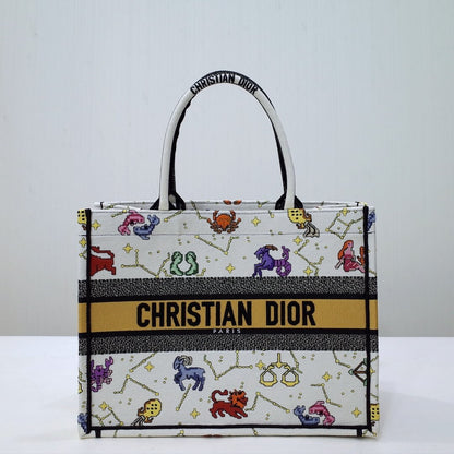 DO1286 Book Tote big size MINI 36.5CM 41.5CM white yellow