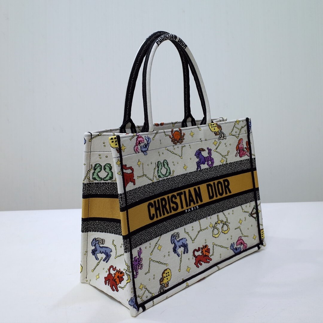 DO1286 Book Tote big size MINI 36.5CM 41.5CM white yellow
