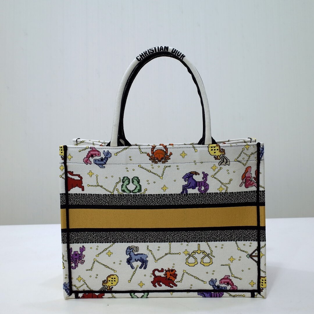 DO1286 Book Tote big size MINI 36.5CM 41.5CM white yellow