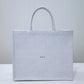 DO1286 Book Tote big size MINI 36.5CM 41.5CM white-3