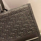 DO1286 Book Tote black Oblique Embroidery 41.5cm 36.5cm