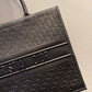 DO1286 Book Tote black Oblique Embroidery 41.5cm 36.5cm