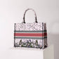 DO1286 Book Tote MM Constellation Embroidery 36cm Multicolor