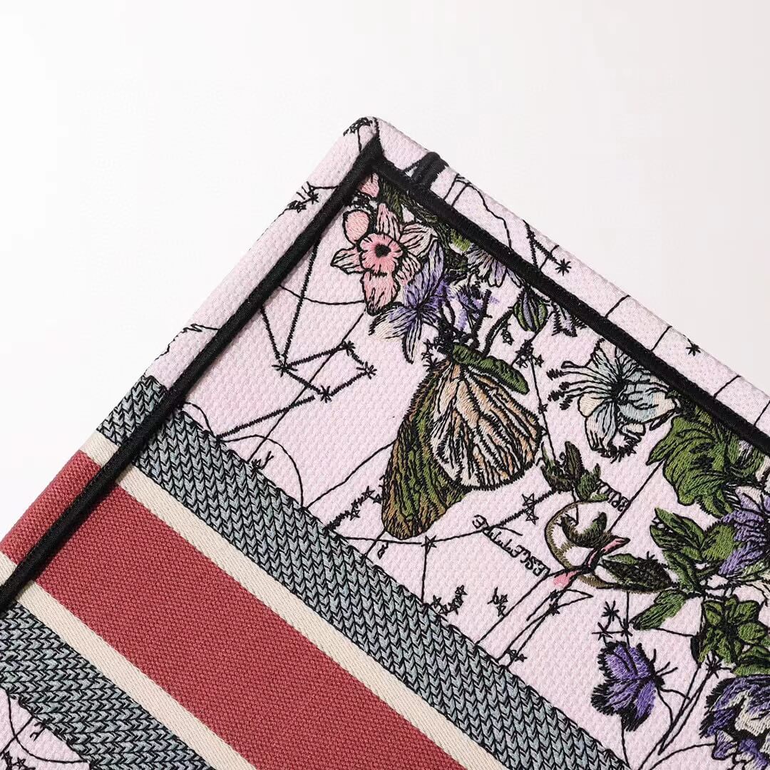 DO1286 Book Tote MM Constellation Embroidery 36cm Multicolor