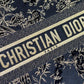DO1286 Book Tote bird navy blue