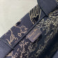 DO1286 Book Tote bird navy blue