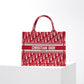 DO1286 Book Tote BIG 26.5cm Embroidery LOGO red Handbag red-5
