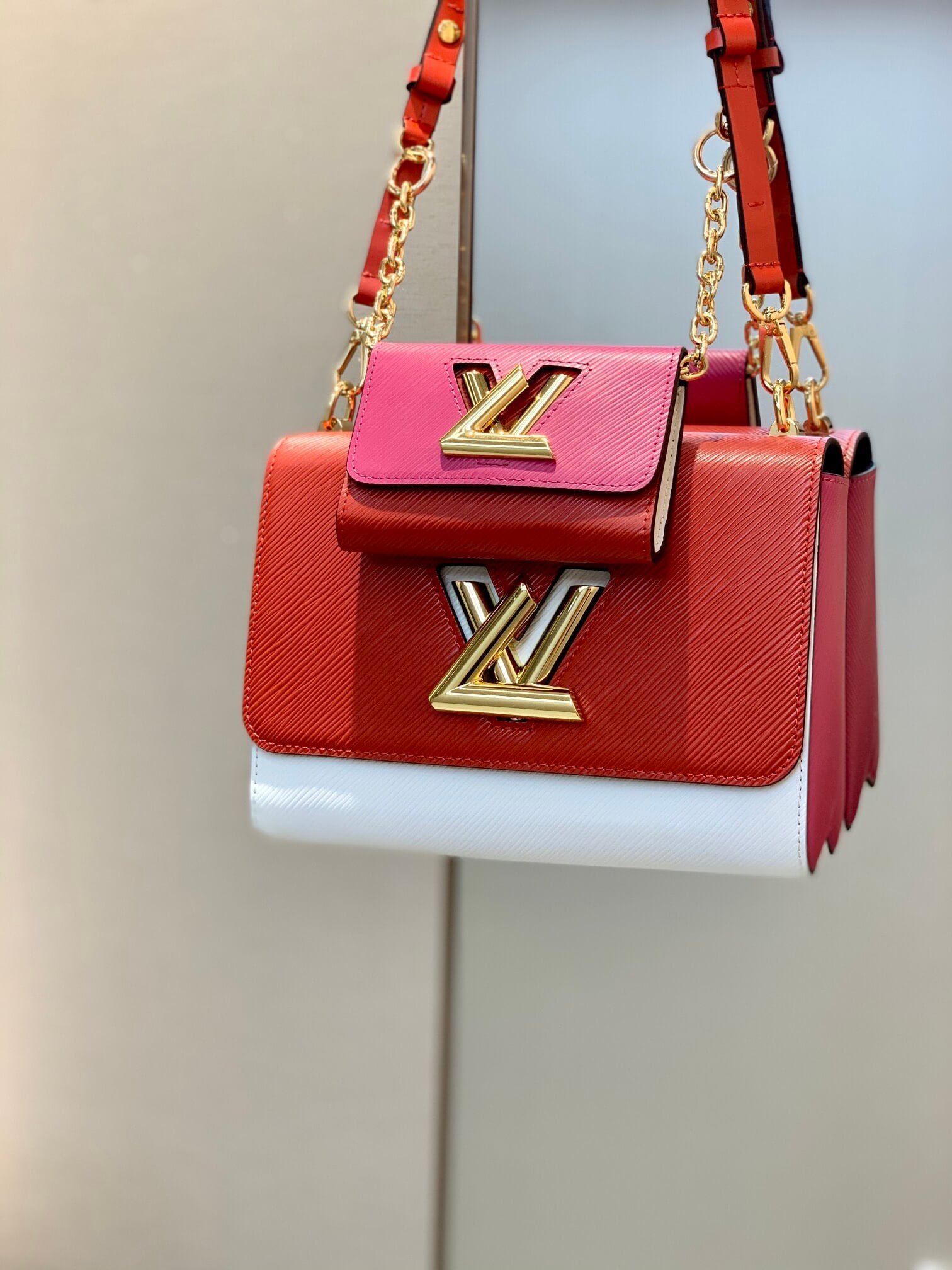 M50280 shoulder bag cross body bags maroon Leather rose gold