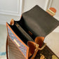 M21266 Dauphine MM Metallic canvas brown blue 25cm