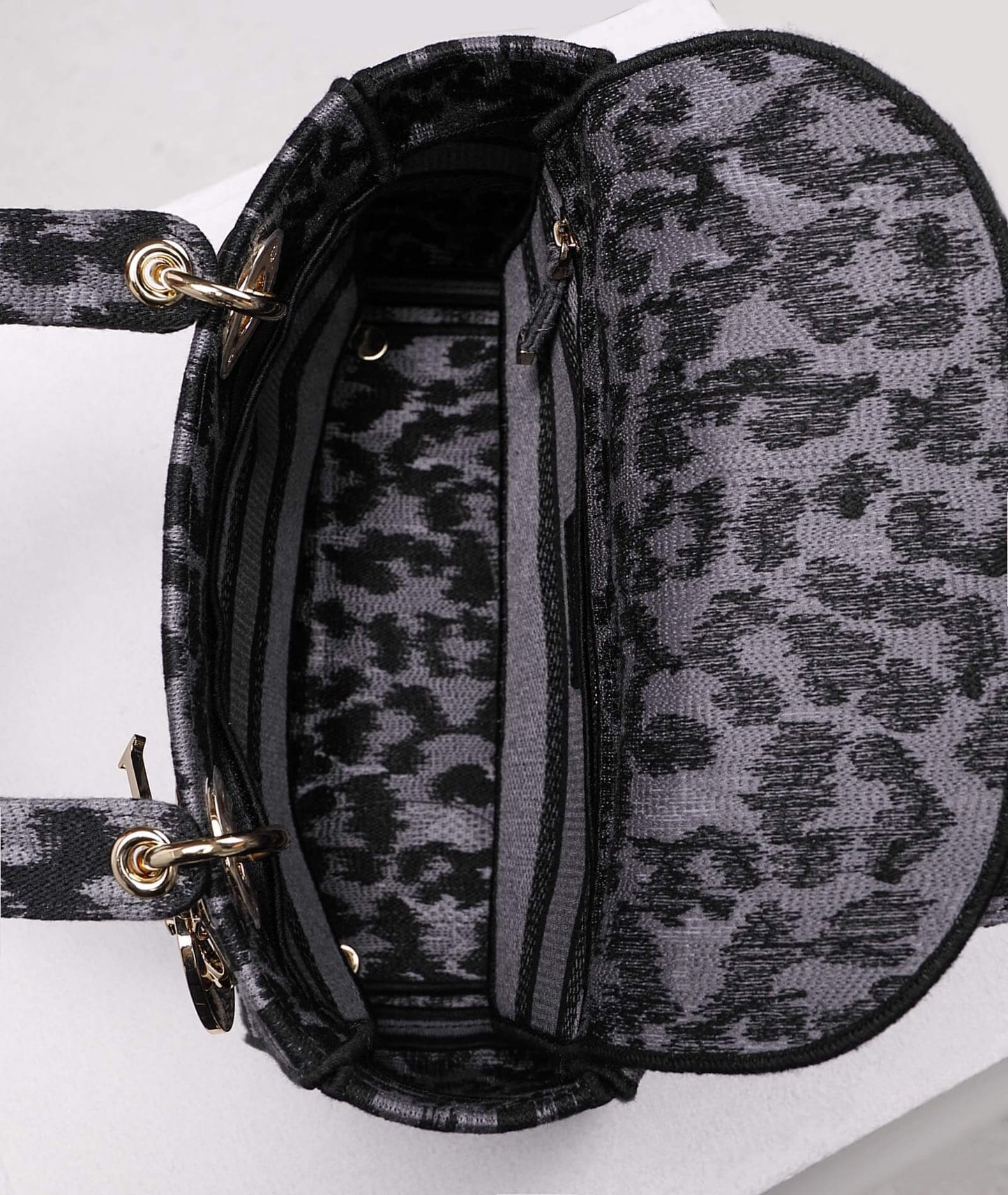DO 44532 Lady D-Lite mini 17cm 24cm Leopard Print black white-2