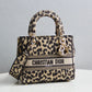 DO 44532 Lady D-Lite Handbag shoulder bag cross body bags mini 17cm 24cm Leopard Print light yellow