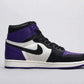 Designer Jordan 1 High Q AJ1 Purple Toe UNISEX ( Customs And Box ), Jordan 1 Sneakers FREE SHIPPING WITH FEDEX